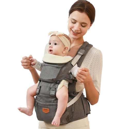 	Cangurera ergonómica premium 3 en 1 con asiento de cadera para bebé
