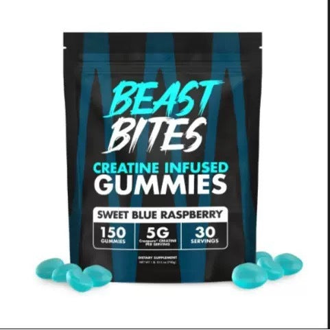 Gomitas de Creatina Monohidratada Sabor Arándano (120 uds) - Energía y Masa Muscular